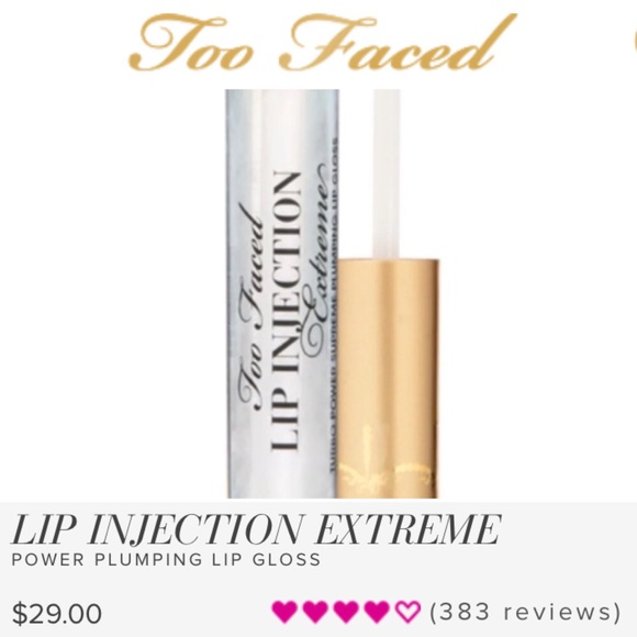 1 Too Faced Lip Injection Extreme Plumping Gloss - Picture 3 of 7